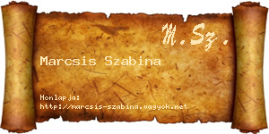 Marcsis Szabina névjegykártya